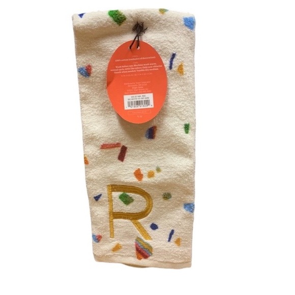 Opalhouse Other - OPALHOUSE Letter R Monogram Hand Towel 100% Cotton 15” x 25” NWT! Birthday Party